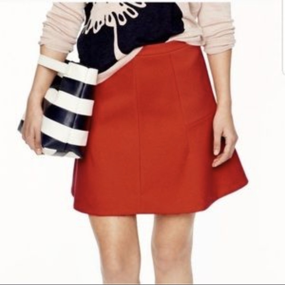 J Crew  Fluted A-line Skirt Size 4